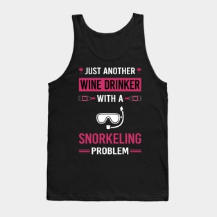 Wine Drinker Snorkeling Snorkelling Snorkel Snorkeler Tank Top